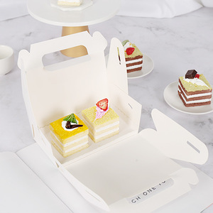 Eco-Friendly Art Paper Food Packaging Boxes Reusable Waterproof Design Handle Recycled Materials for Donuts Biscuits Sushi Cakes - Product Image 3