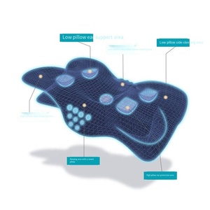 Almohada <span class=keywords><strong>cervical</strong></span> ortopédica terapéutica de espuma viscoelástica de rebote lento ergonómica personalizada, cojín de almohada de mariposa para dormir de lado - Product Image 3