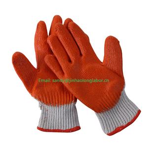 قفازات من القطن ل البناء متعددة الوظائف اللاتكس قفازات عمل مطلية عدم الانزلاق قفازات مقاومة للاهتراء - Product Image 4