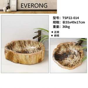 Lavabo de piedra petrificada de madera, lavabo Retro, suministros de baño de Arte de mármol - Product Image 2