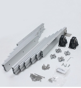 Sturdy Durable Gray Brushed Aluminum Profile Undermount Drawer Folding Table Slide Rail for Kitchen Outdoor Gym Bedroom Bathroom - Product Image 1