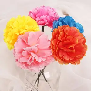Factory 14 Colors Wedding Favors Artificial Carnation Flowers Head Fabric Flower Head Silk Flowers For Home Wedding Party Decor