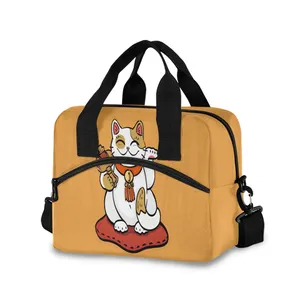 최고 품질 세관 고양이 점심 가방 쿨러 가방 방수 대형 휴대용 저렴한 점심 가방