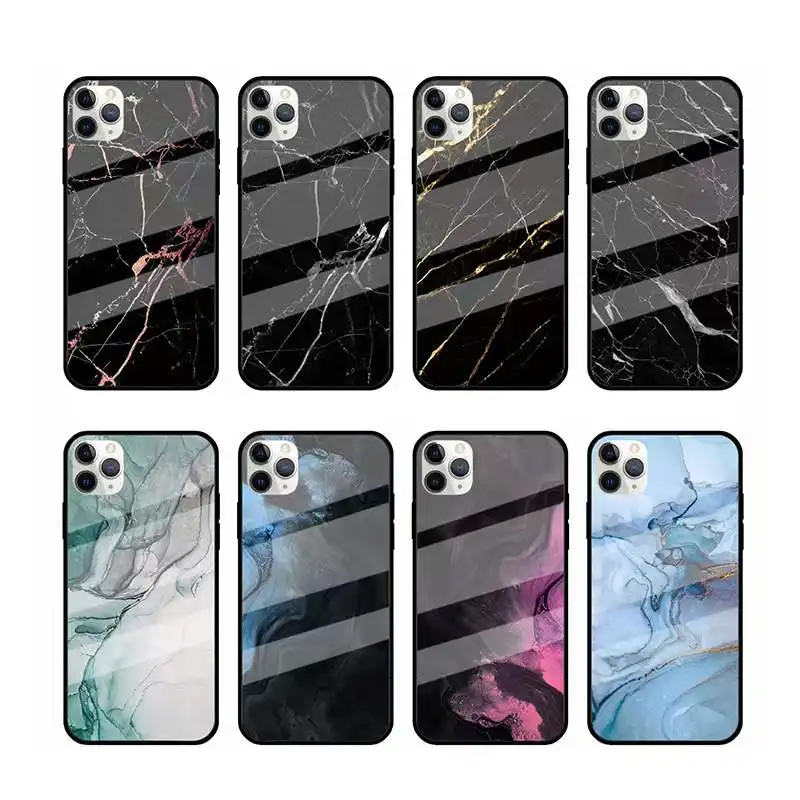 Free UV Printing Service; Anime Demon Slayer Design Glossy Tempered Glass Phone Case for iPhone 7 8 X 11Pro Max Casing