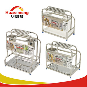 Huasimeng Portacuchillos de Acero Inoxidable, Tubo Cuadrado, Almacenamiento Multifuncional para Cocina con Bandeja, Diseño Colgante, Tamaño L - Product Image 5