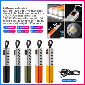 Torcia Laser Portatile 1500mAh con Zoom, Leggera, Ricarica Rapida, Ottica per Esterni, Lunga Durata della Batteria, Ideale per Campeggio - Product Image 2