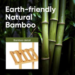 Soporte de Bambú de Seis Niveles para Flores, Color Madera Natural, Estante de Almacenamiento para Plantas de Interior y Exterior, Forma Rectangular - Product Image 2