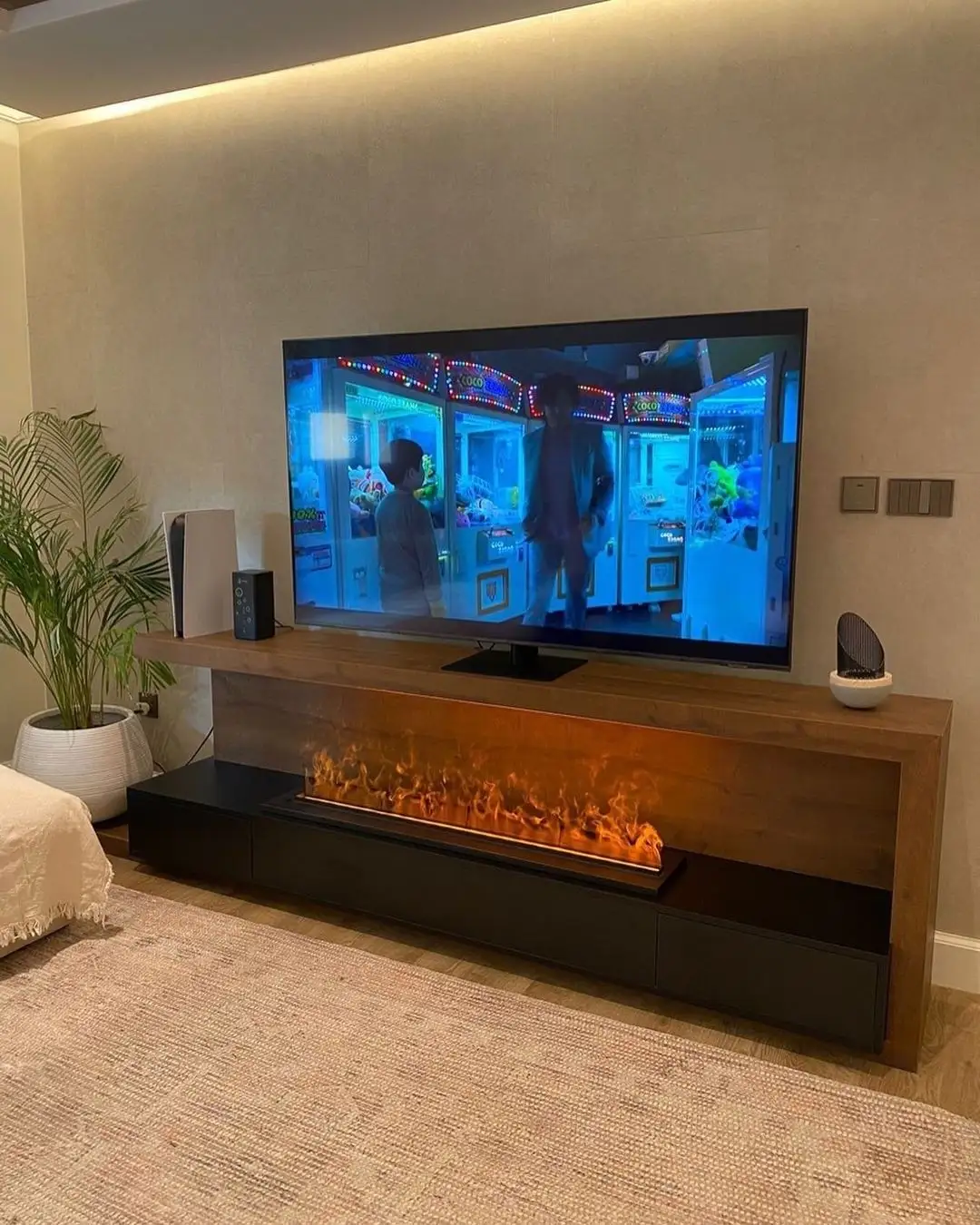 Custom Antomizing Clean Water Built In Electric 4D Vapor Steam Mist Fireplace