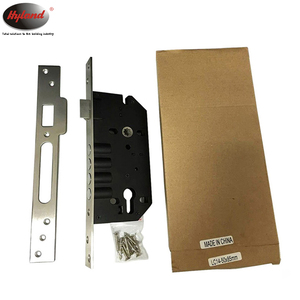 Verrous multi-points de sécurité européens, serrure à corps Hyland OEM LC14 85x50mm, 4 verrous ronds pour porte en bois - Product Image 4