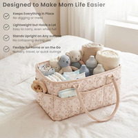 Sac à langer matelassé en nylon grande capacité personnalisé pour maman, organisateur de poussette suspendu, sac fourre-tout pour maman, sac de poussette pour bébé