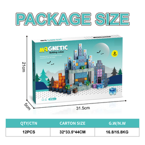 <span class=keywords><strong>Bloques</strong></span> de Construcción Magnéticos Lucky Toys, Juego de Cubos Magnéticos, Rompecabezas, Tema de Castillo, 276 Piezas - Product Image 5
