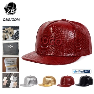 Custom PU Leather <b>Flat</b> Brim Baseball <b>Cap</b> Sun Protection Outdoor Sport <b>Caps</b> Rock <b>Cap</b> Adjustable Snapback Hat for <b>Men</b> and Women - Product Image 1