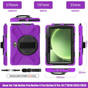 Funda Protectora Resistente con Soporte Giratorio de 360 Grados para Tablet Samsung <span class=keywords><strong>Galaxy</strong></span> <span class=keywords><strong>Tab</strong></span> <span class=keywords><strong>Active</strong></span> 5 Pro / <span class=keywords><strong>Active</strong></span> <span class=keywords><strong>4</strong></span> Pro / <span class=keywords><strong>Active</strong></span> Pro 10.1 Pulgadas - Product Image 6
