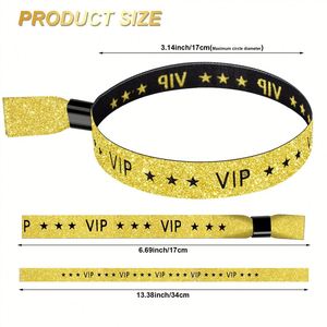 Bracelets en tissu tissé avec fil doré OEM - Bracelets promotionnels durables et ajustables pour les concerts - Product Image 2