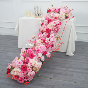 DKB Artificial Flower Factory Customized Artificial Silk Flower <b>Table</b> <b>Runner</b> for <b>Wedding</b> Arrangements Decorations - Product Image 2