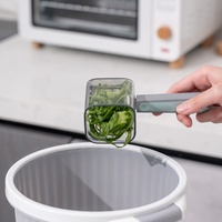 Handmatige creatieve keukenhulpjes met lange steel, enkelvoudige kop, roestvrijstalen groentegereedschap, schilmes voor aardappel en appel met opbergdoos