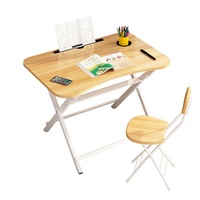 Ensemble de bureau et chaise pliables pour enfants, pour une utilisation à domicile, table d'écriture simple pour les devoirs des élèves du primaire