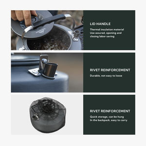Campingmoon kit <span class=keywords><strong>de</strong></span> cuisine <span class=keywords><strong>de</strong></span> camping <span class=keywords><strong>l</strong></span>éger <span class=keywords><strong>bouteille</strong></span> d'eau <span class=keywords><strong>pour</strong></span> alpiniste bouilloire à thé bouilloire <span class=keywords><strong>de</strong></span> camping - Product Image 6