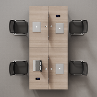 Bureau de direction en bois de haute qualité avec armoire de rangement, poste de travail modulaire