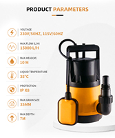 Pompe à eau submersible électrique basse pression Waterpro 220V 200W OEM 60Hz pour l'irrigation des fermes