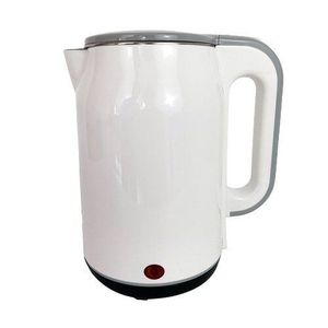 Bouilloire à double paroi blanche et grise de 2,3 L, intérieur en acier inoxydable, toucher froid, arrêt automatique et protection contre l'ébullition à sec, 360° °   Base, usine OEM - Product Image 1