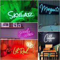 Enseigne néon LED personnalisée avec logo, multicolore, garantie 2 ans, vente en gros disponible, pour la maison, les entreprises, les magasins, les murs et les bâtiments