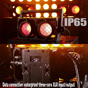 2x300W RGBAWW Luces LED para Audiencia, IP65 Impermeables, 2 Ojos de Luz, Enlazables Horizontal o Verticalmente para DJ - Product Image 5