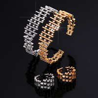 Bracelet en zircon de luxe haut de gamme avec anneau, design de niche, polyvalent, inaltérable, accessoires pour le quotidien et les rendez-vous