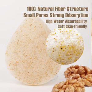 Éponges de bain double face en noix de coco pour le visage, tampons nettoyants en profondeur, éponges faciales naturelles en Konjac pour un nettoyage et une exfoliation doux du visage - Product Image 3