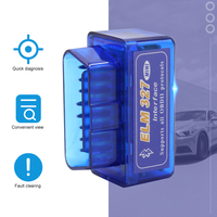 Lecteur de code OBD2 compatible Super MINI ELM 327 16PIN pour Android/Apple iPhone avec protocoles OBD2