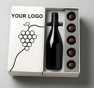 Customized Printing Chocolate and Wine I Whiskey I Champagne I Gift Set Box Hard Paper Box <strong>Christmas</strong> Gift Box - Product Image 1