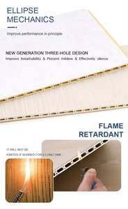 Нано-пластиковая бамбуковая волокнистая интегрированная 600 мм текстурная настенная панель настраиваемая полая структура для гостиниц, школ, ТВ - Product Image 5