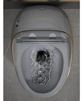 Luxury Toilet Ceramic Siphon Toilet for Small Apartments Household Colorful Egg-Shaped Design Large Diameter Water Dual-flush