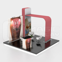 10x10 ft 10x15ft Portable Tissu Affiche Modulaire Salon Stand Exposition Stand Toile de Fond Stand