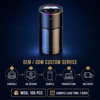 Diffuseur d'arômes pour voiture, humidificateur 180 ml, USB-C, lumière RGB 7 couleurs, double mode de diffusion de brume, parfum d'air pour véhicule