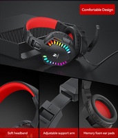 Ensemble de jeu complet TF810 pour PC, clavier RGB, souris 2400 DPI, casque 40 mm, grand tapis de souris 30x25 cm, filaire USB, pour la maison, le bureau et les e-sports