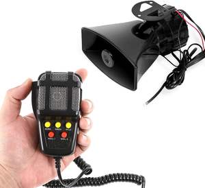 Accesorios Para Motos Klaxon de sirène 7 tons pour voiture et <span class=keywords><strong>moto</strong></span>, klaxon d'alarme, 12V avec fonction mégaphone - Product Image 5