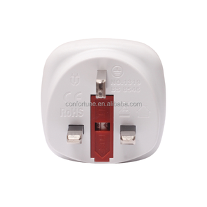 UE Francia París 2 pines Reino Unido 3 pines <span class=keywords><strong>enchufe</strong></span> 13A 250V AC <span class=keywords><strong>Adaptador</strong></span> europeo Universal convertidor de viaje de latón con conector NFC <span class=keywords><strong>para</strong></span> <span class=keywords><strong>Inglaterra</strong></span> - Product Image 4