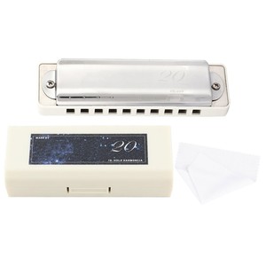 Armónica de Blues <span class=keywords><strong>KONGSHENG</strong></span> AM-20D de 10 Orificios y 20 Tonos en Clave de Do (Blanca) con Lengüetas de Bronce Fosforado - Product Image 3