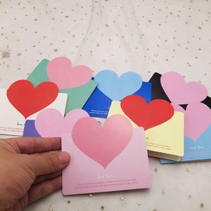 Cartes d'anniversaire en forme de cœur personnalisées, en gros, à bas prix, pour remercier, pour gâteaux, invitations et messages. - Product Image 4