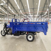 Tricycle cargo à moteur puissant de fabrication chinoise, à conduite inversée, à carrosserie ouverte, refroidi par eau, à essence
