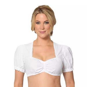Camicetta Elegante da Donna in Pizzo e Cotone, Camicia Casual Estiva da Festa, Lingerie Lavabile, Bluse Bianche, Top Corti - Product Image 1