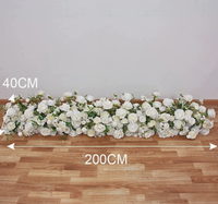 Composition florale réaliste de plantes vertes artificielles pour allée de mariage, décoration de mariage, décoration de fond pour demande en mariage