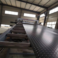 Ligne de production complète de feuilles PP/PE avec calandreuse à trois rouleaux, équipement d'extrusion pour panneaux ABS/PV et feuilles de base de route en grille creuse