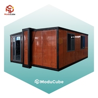 Moducube Maison Conteneur Extensible Mini 20 pieds, Boutique Portable, Tiny House Pliable Préfabriquée