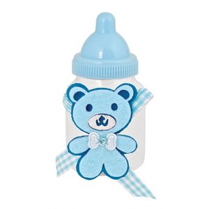 Biberón FAVOR Azul Claro con Estampado de Dibujos Animados, Ecológico, Libre de BPA, de Silicona y PP, Manual, 240 ml, para Bebés de 0 a 12 Meses - Product Image 1