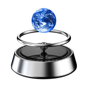 Purificateur d'air solaire rotatif pour voiture en alliage d'aluminium, diffuseur de parfum flottant interstellaire, parfum citron, évaporation naturelle, pour aérateurs - Product Image 1