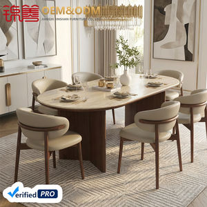 <span class=keywords><strong>Tavolo</strong></span> da Pranzo all'Ingrosso <span class=keywords><strong>di</strong></span> Tendenza con Supporto in Legno Massello e Piano in Lastra <span class=keywords><strong>di</strong></span> Roccia <span class=keywords><strong>di</strong></span> Travertino in Stile Moderno per Sala da Pranzo - Product Image 2