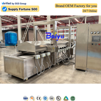 Machine à frire les fruits de mer automatique Baiyu pour l'usine de transformation de poissons, crevettes, calamars et fruits de mer congelés