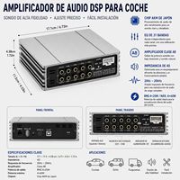 Amplificateur de voiture 4 canaux, processeur DSP de voiture 8 canaux, égaliseur 31 bandes, RMS 4x25W, max 4x60W, amplificateurs haute puissance de bonne qualité